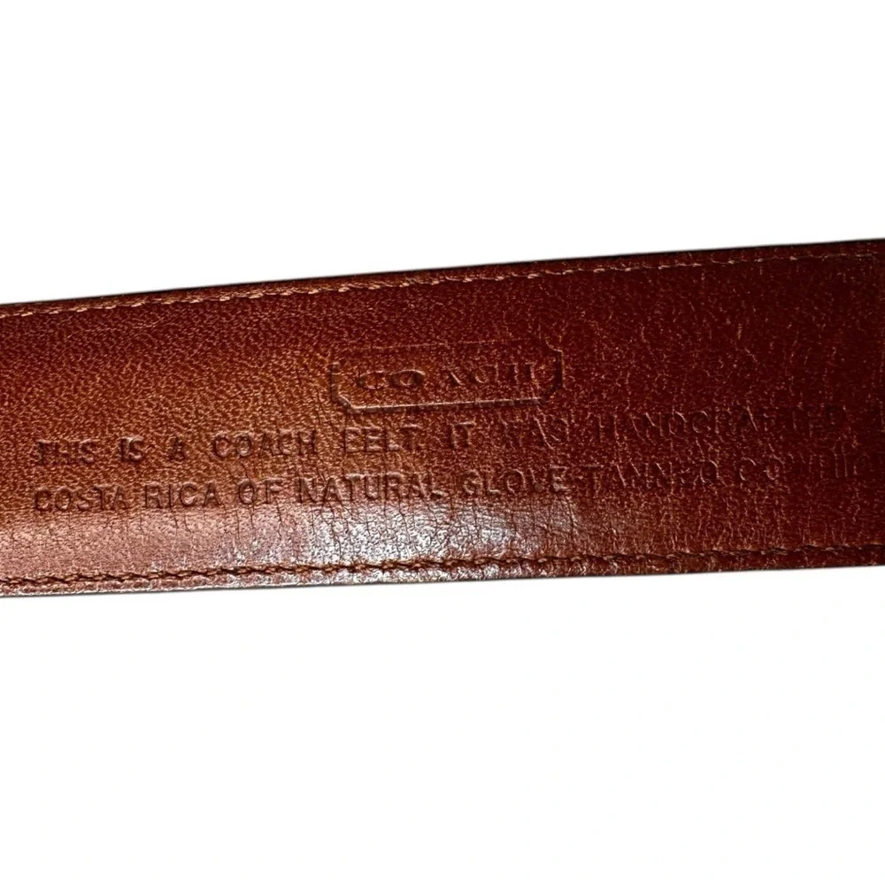 COACH Vintage Mens Black Leather Belt Made in Costa Rica sz 38